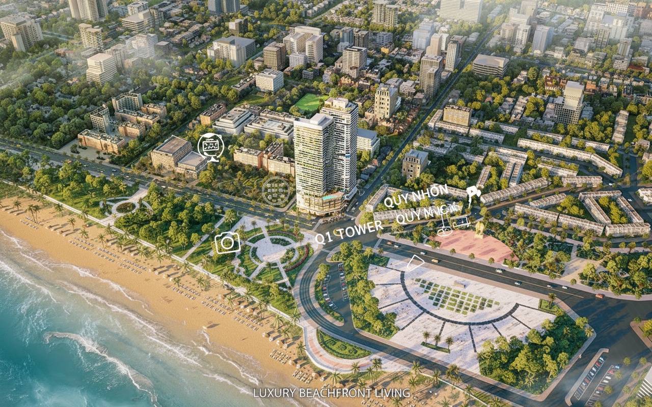 끌리는 투자 요소, 꽌년 해변 프론트 아파트