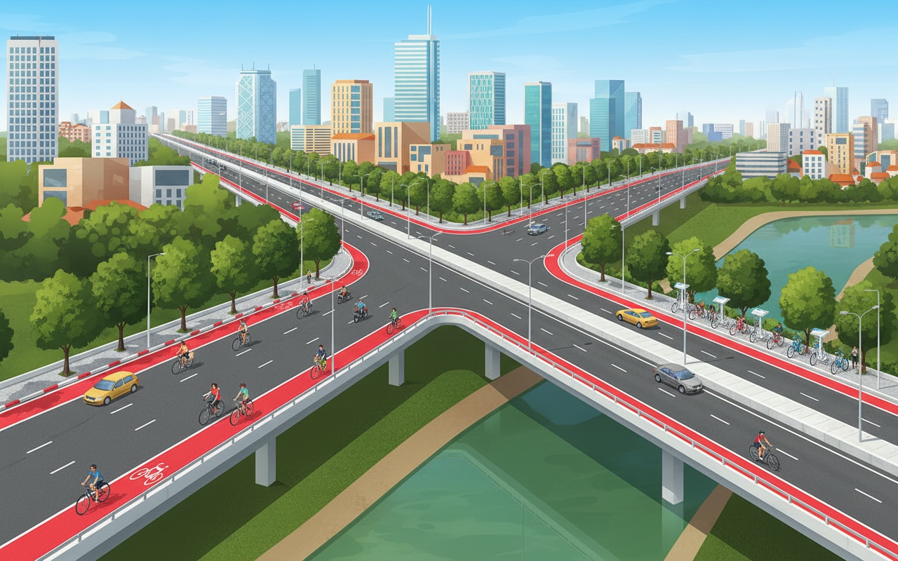 호치민시 최초의 자전거 전용 도로 완공