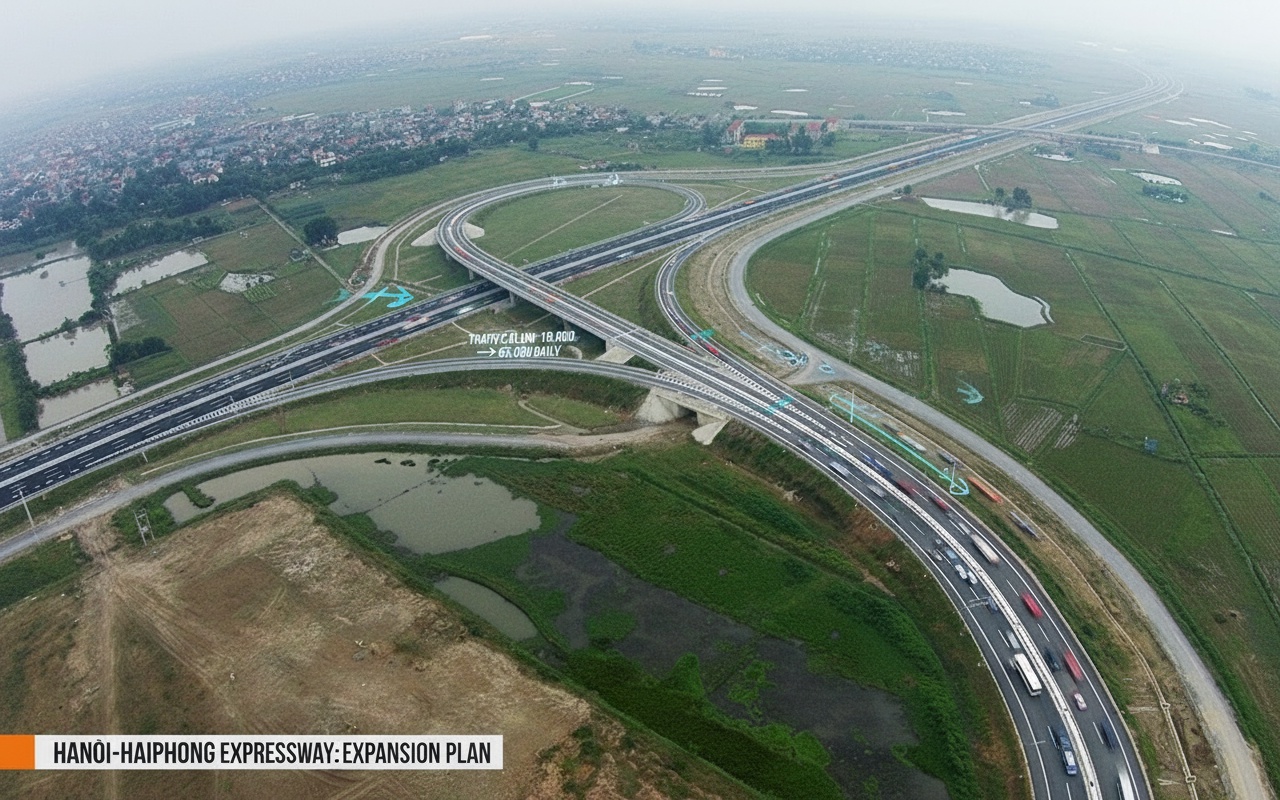 하노이 - 하이퐁 고속도로, 10차선으로 확대 계획 제안