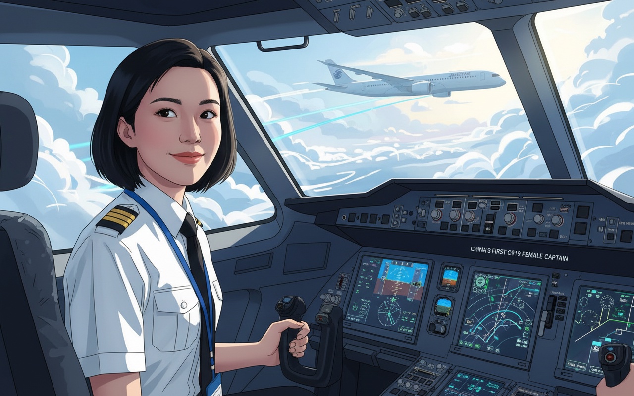 중국 최초의 여성 기장, C919 항공기 조종 꿈 이뤄