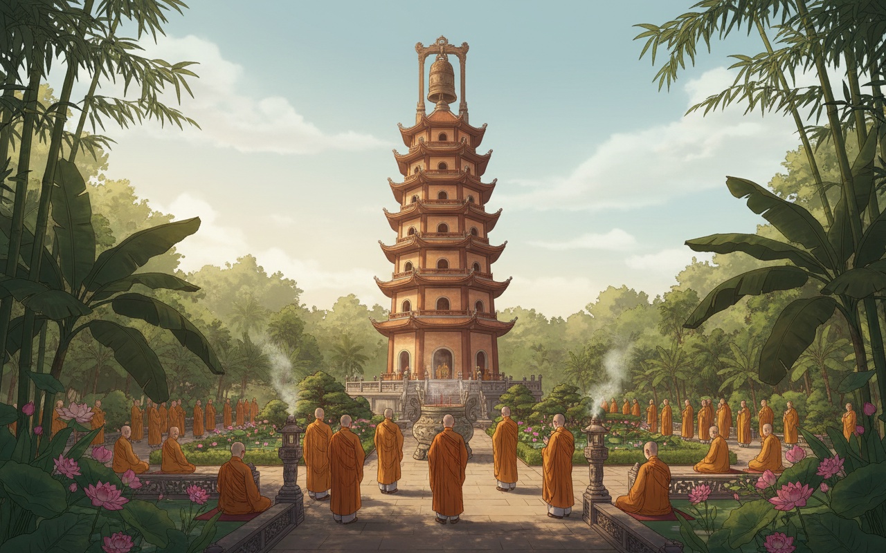 보살 틱 꽝 득의 심장 유골이 베트남 국사에 안치되다