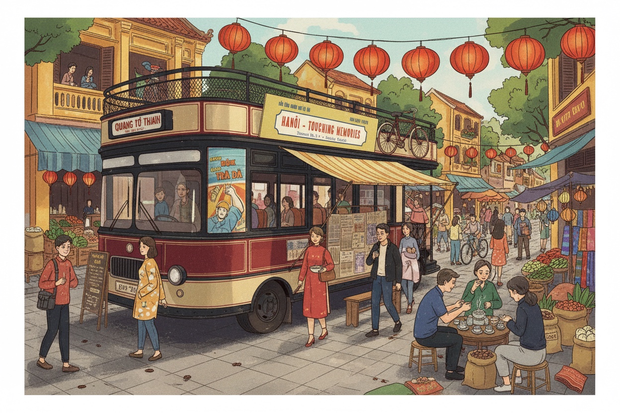 하노이에서 '추억 찾기' 투어를 처음 경험한 관광객들