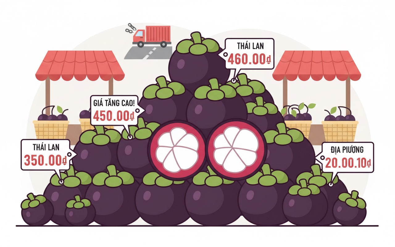 태국 망고스틴, 베트남 시장 독점, 가격 급등