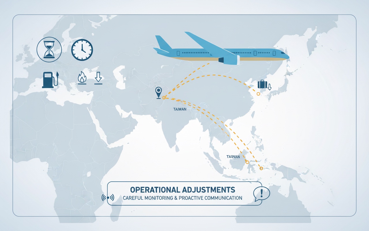 베트남 항공, 대만행 항공편 조정