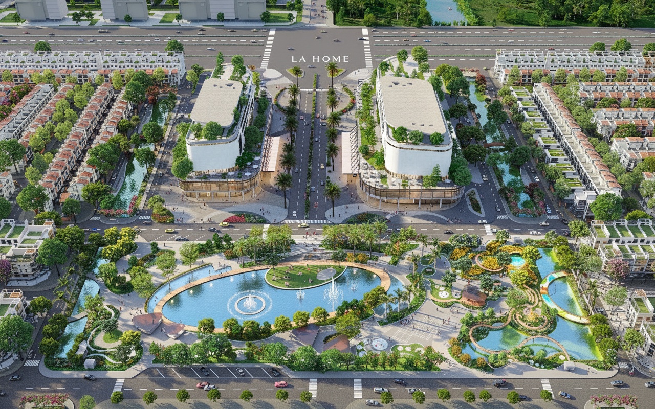 LA 홈, 2헥타르 규모의 중심 공원 건설