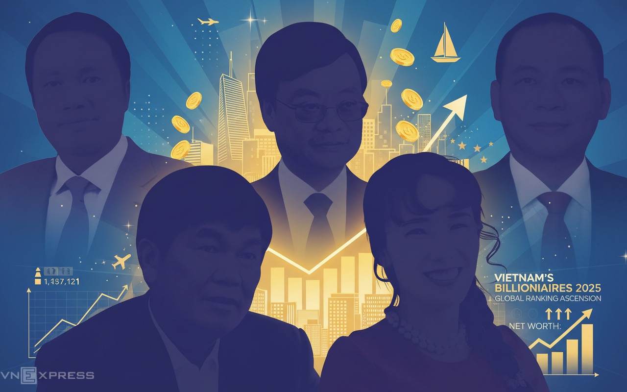 2025년 베트남의 모든 억만장자, 재산이 증가하다