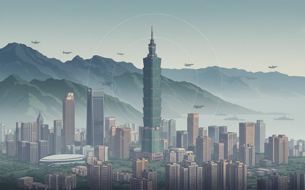 중국군, 타이베이 도시의 영상 공개