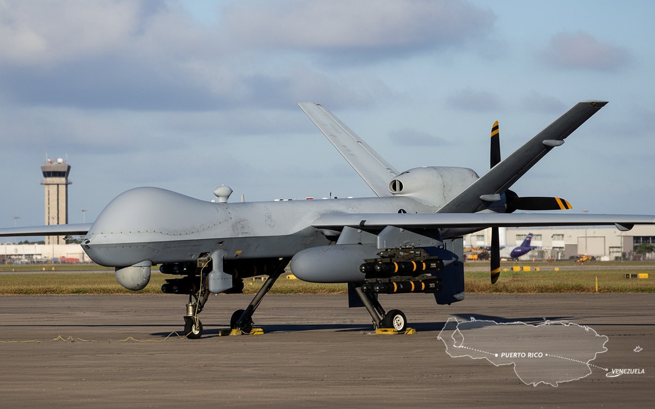 미국 UAV, 베네수엘라 근처에서 전례 없는 수의 미사일을 운반하다