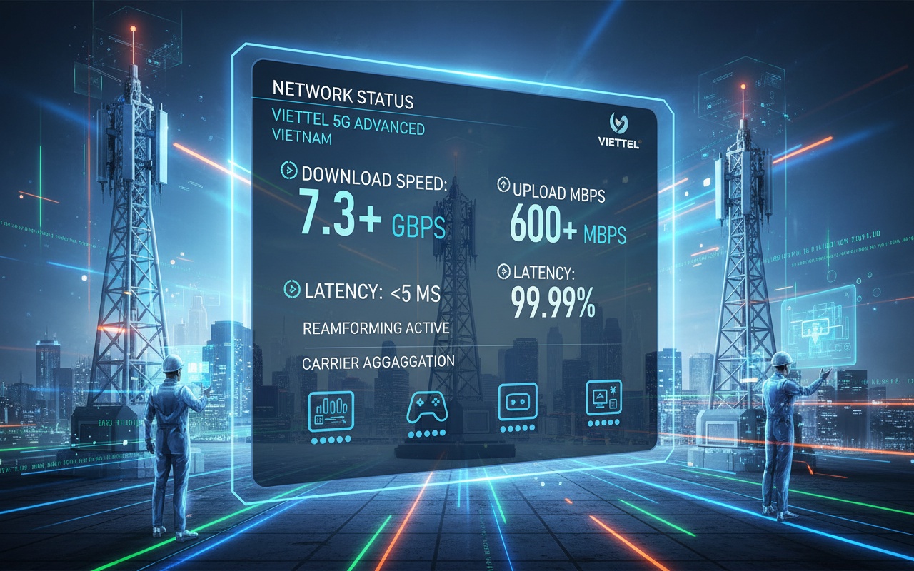 베트남, 현재보다 6배 빠른 5G 네트워크 성공적으로 시험 운영