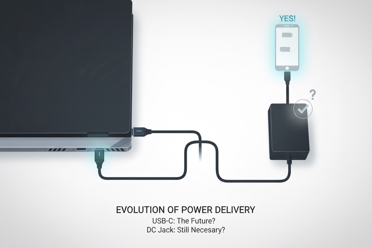 왜 노트북에는 두 개의 충전 포트가 있을까요?