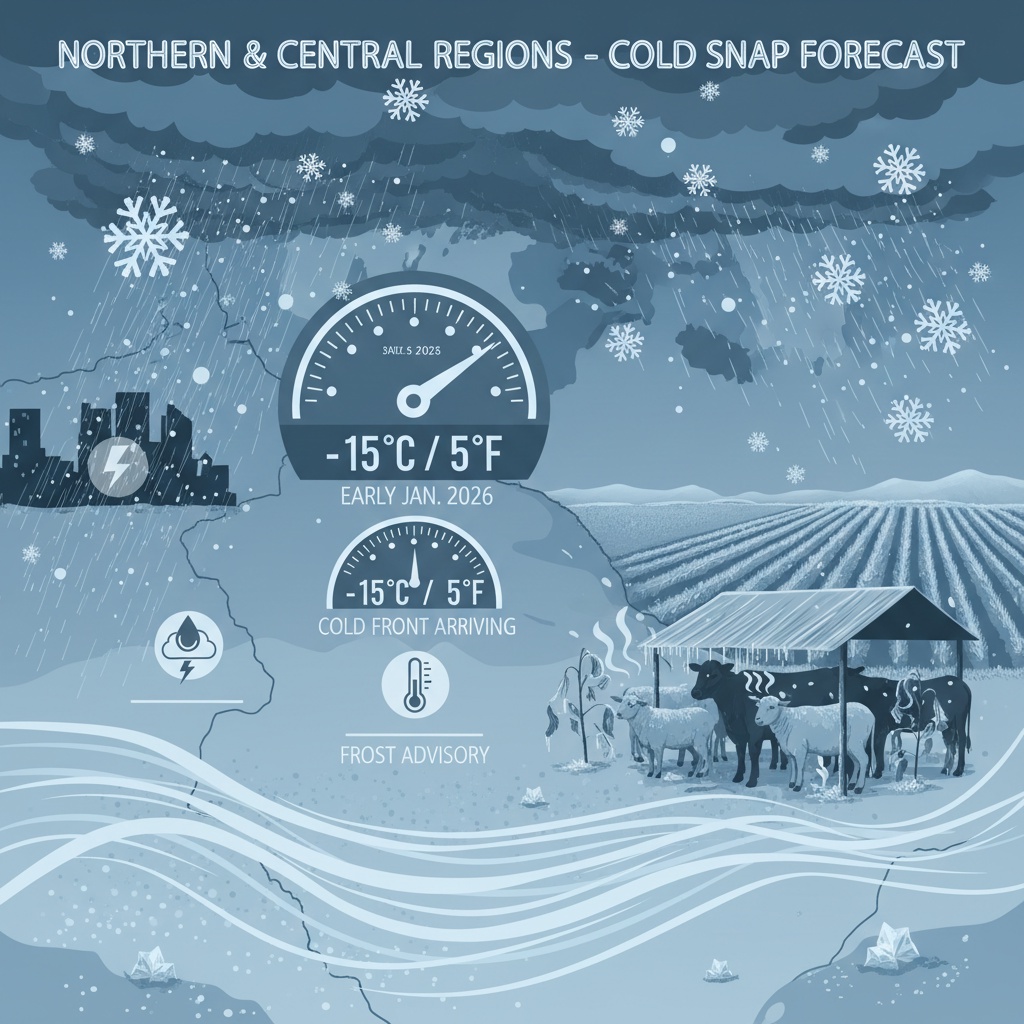 북부 지역에 한기가 내려오고 있다