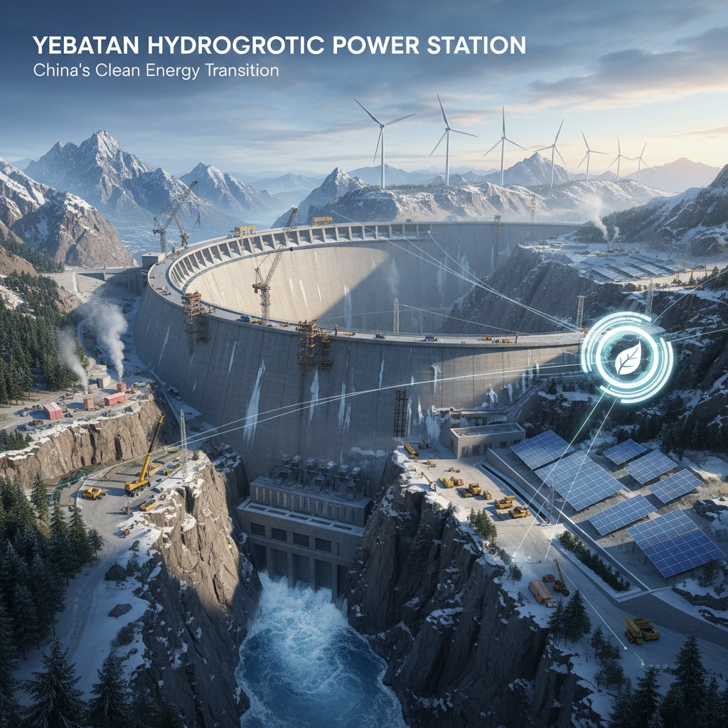 중국에서 가장 높은 위치에 있는 아치형 수력발전소