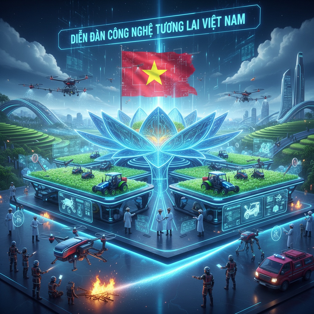 베트남에서 제작된 장비, 기술 기업 발전 국가 포럼에서 시연