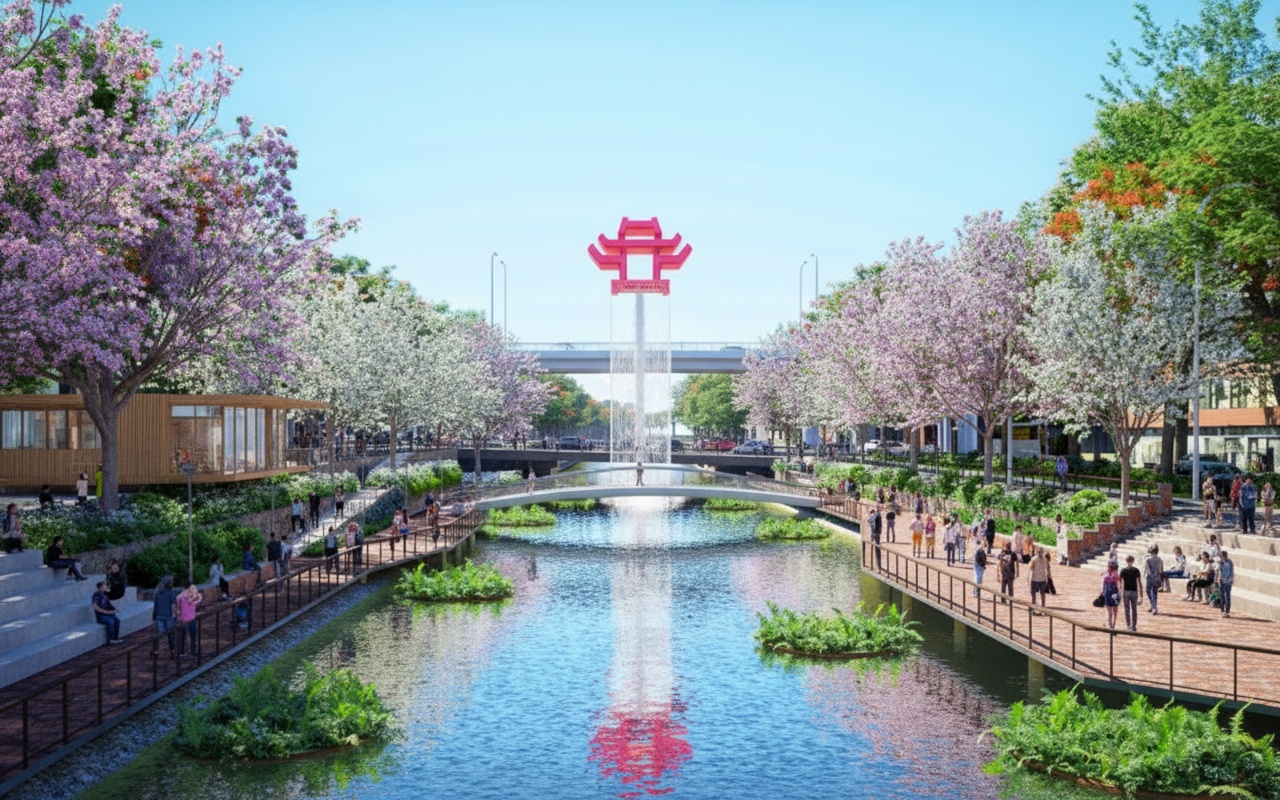 토리치 강 양쪽 공원 설계 방향