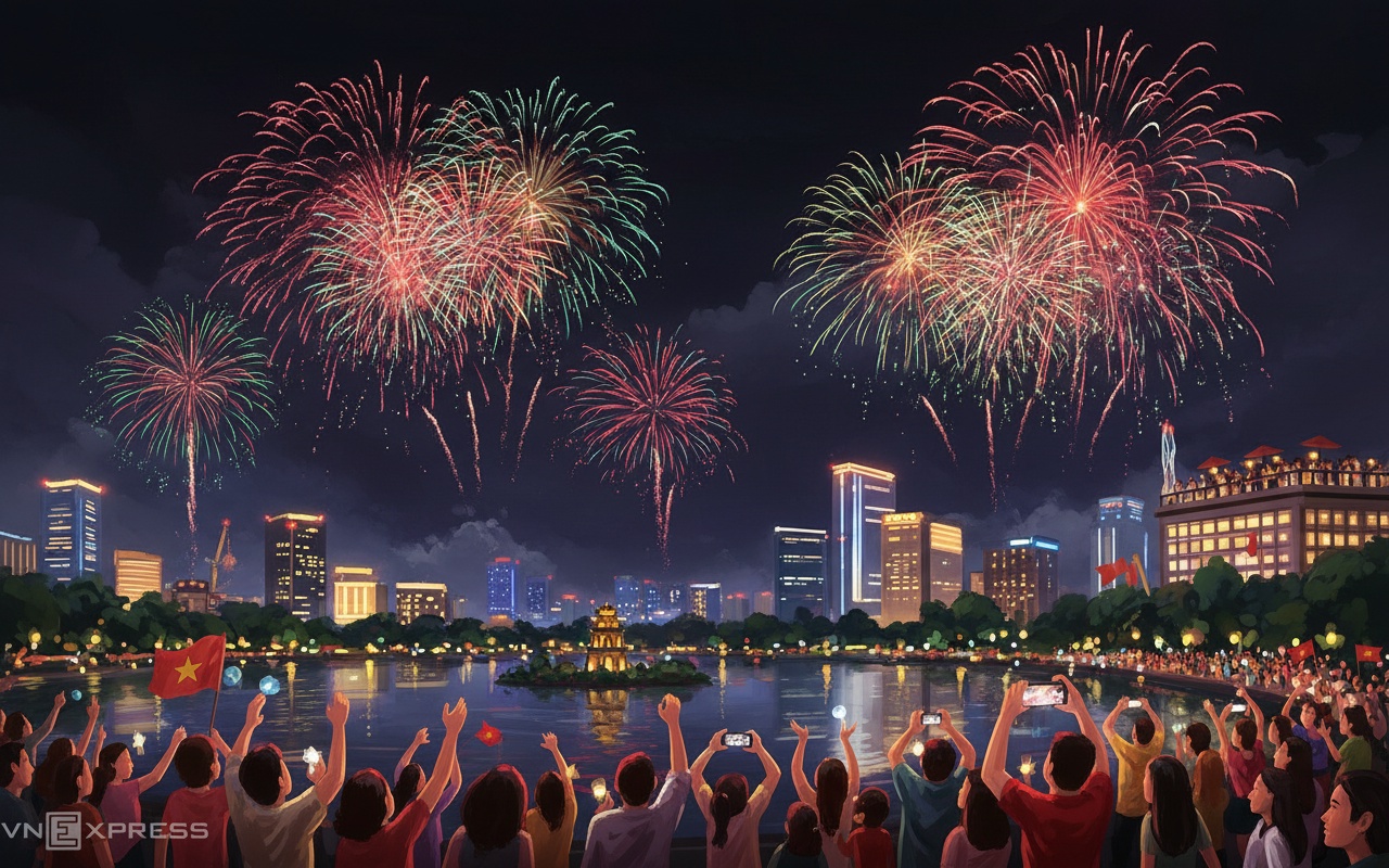 하노이에서의 새해 불꽃놀이 관람 포인트