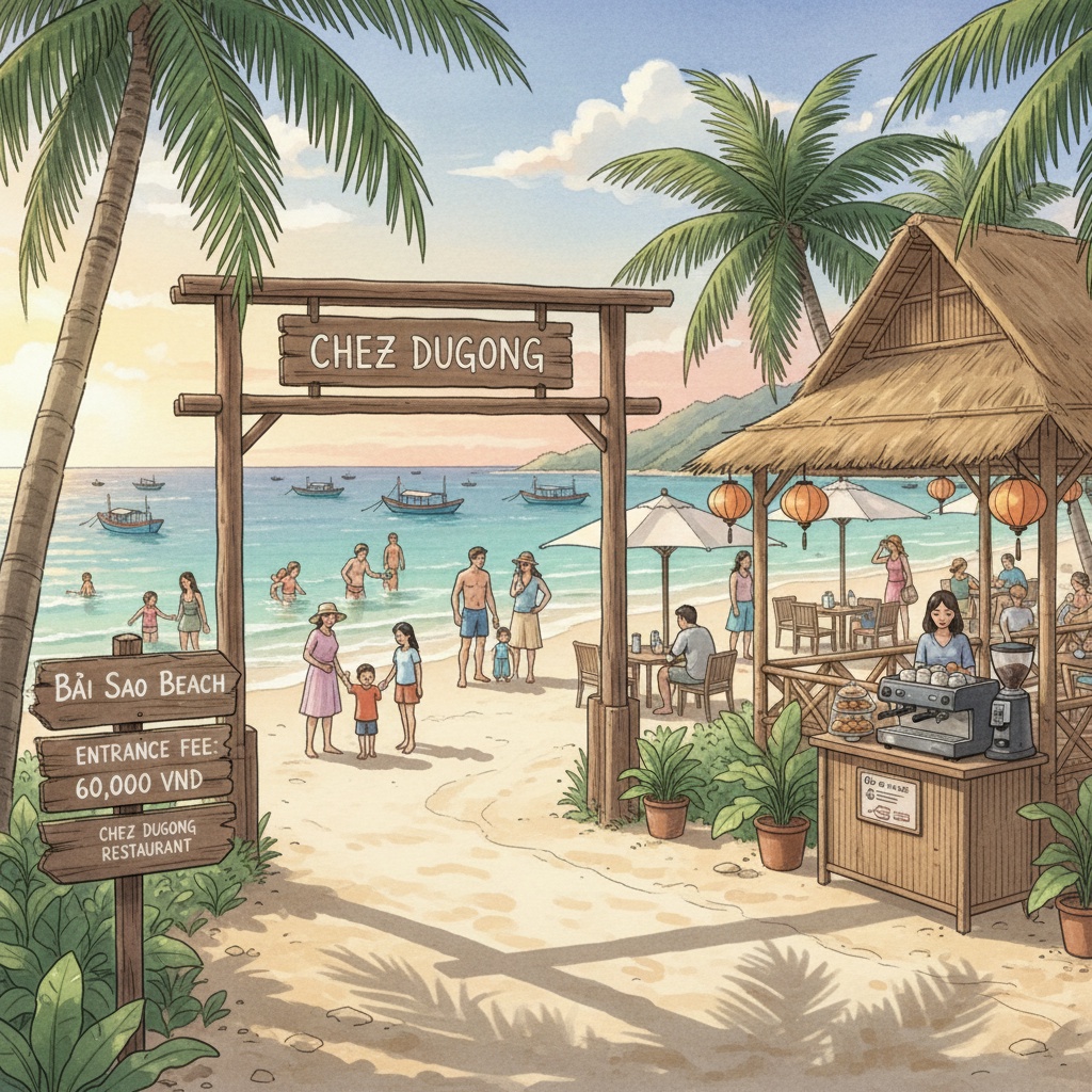 푸꾸옥 레스토랑, 해변 출입료 부과로 논란