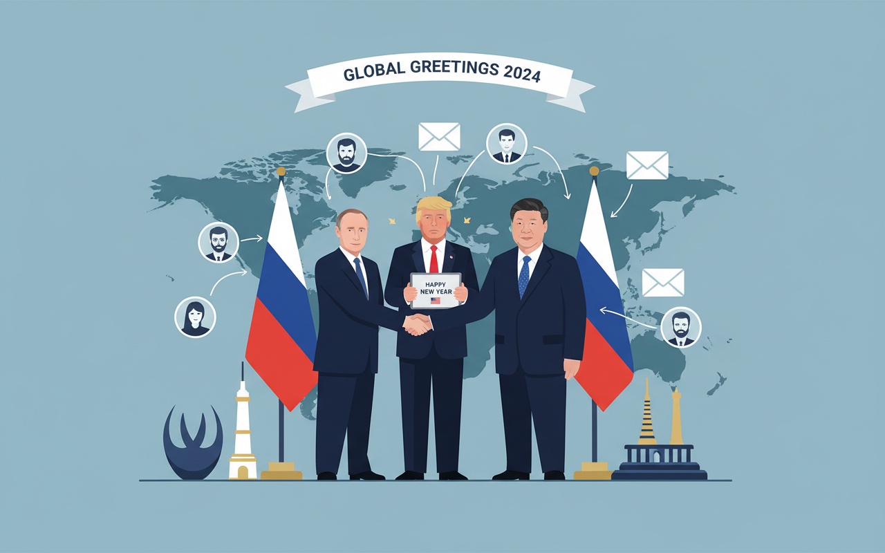 푸틴 대통령, 중국 및 미국 지도자에게 새해 인사