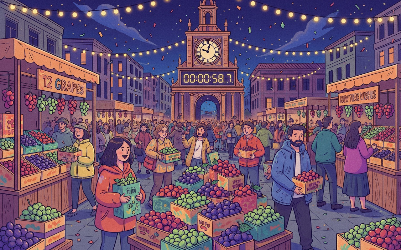 새해 전야에 12개의 포도를 먹는 전통의 의미