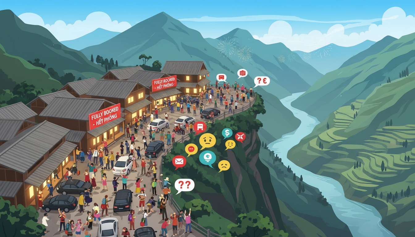 하이장에서 새해를 맞이하는 여행객들, 방과 교통수단 확보에 어려움 겪어