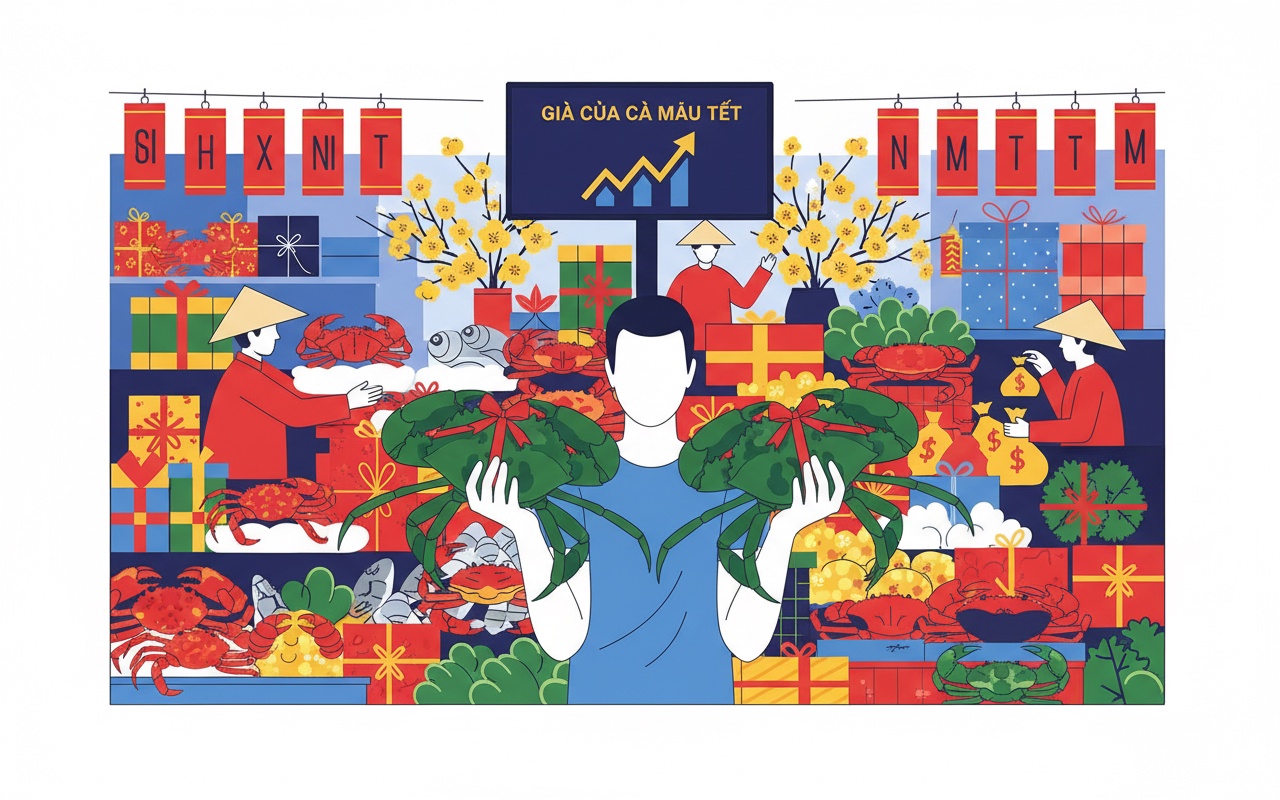 까마우의 게 가격, 양력 설날 맞아 상승