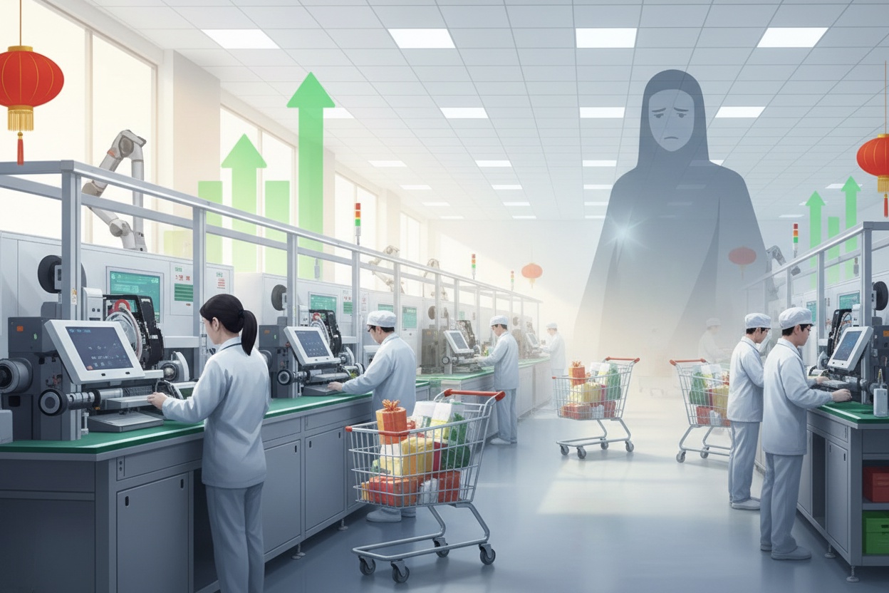 중국의 생산이 8개월 만에 다시 증가하다