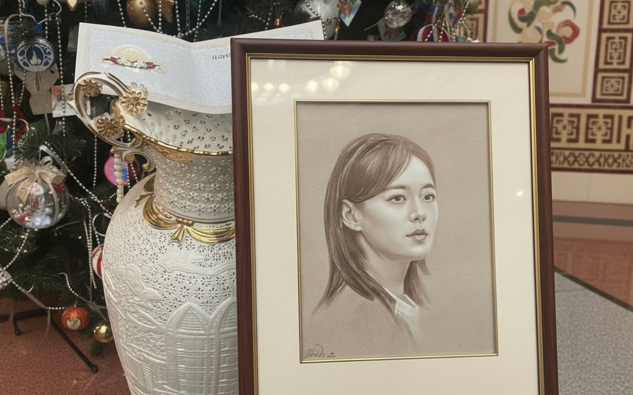 러시아가 김정은의 여동생에게 초상화를 선물하다