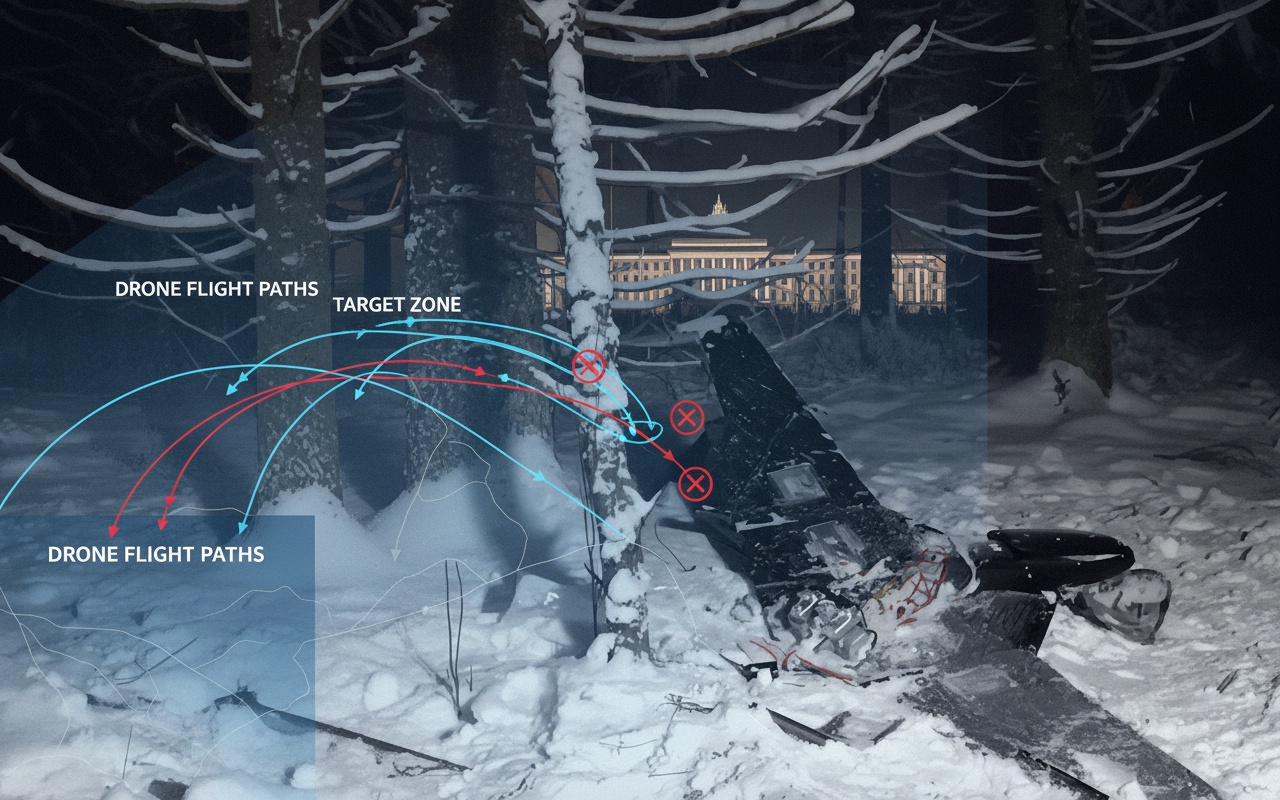 러시아, 푸틴 대통령의 저택을 공격한 UAV의 잔해 영상 공개