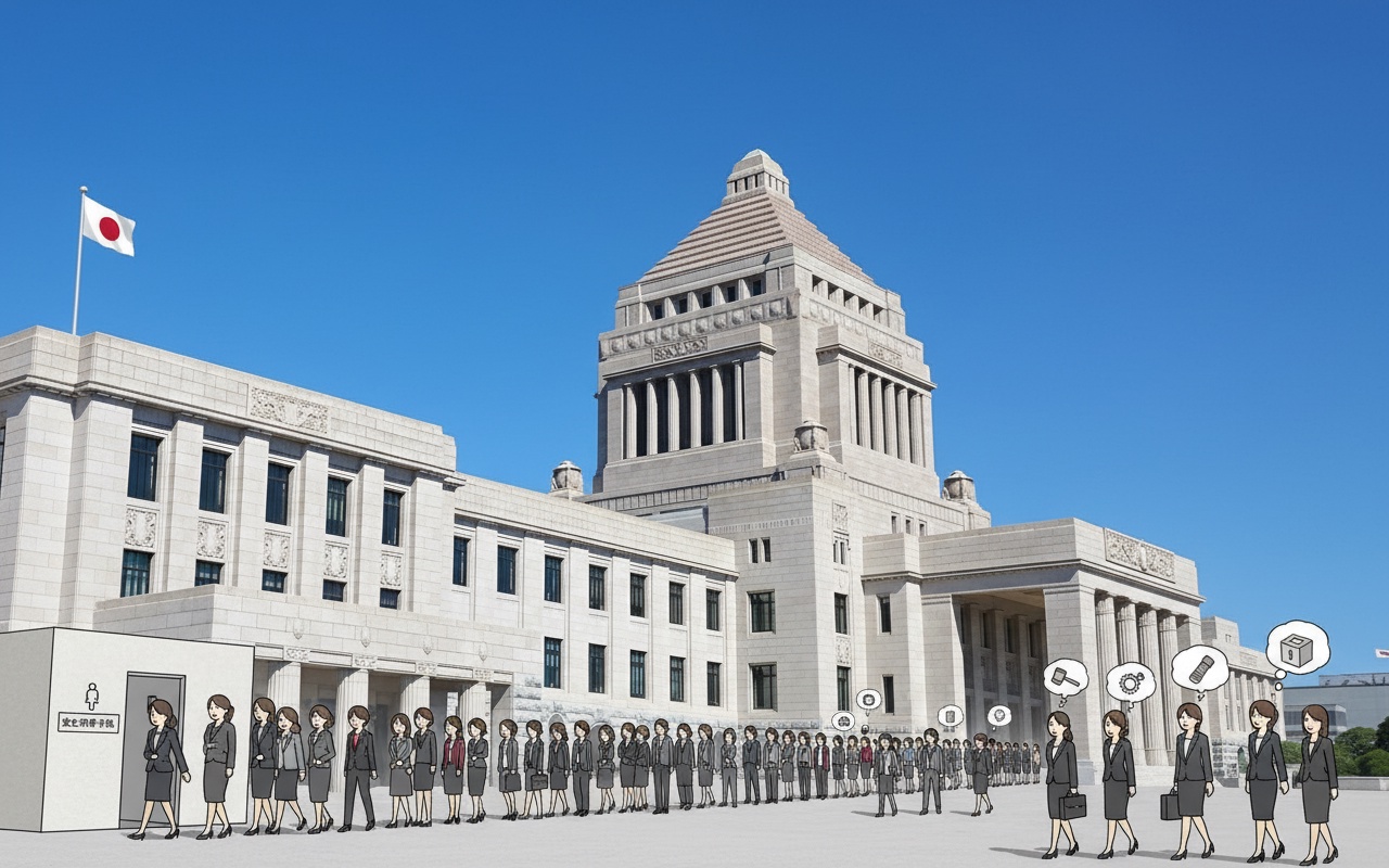 일본 여성 국회의원들, 국회 건물에 화장실 추가 설치 요구