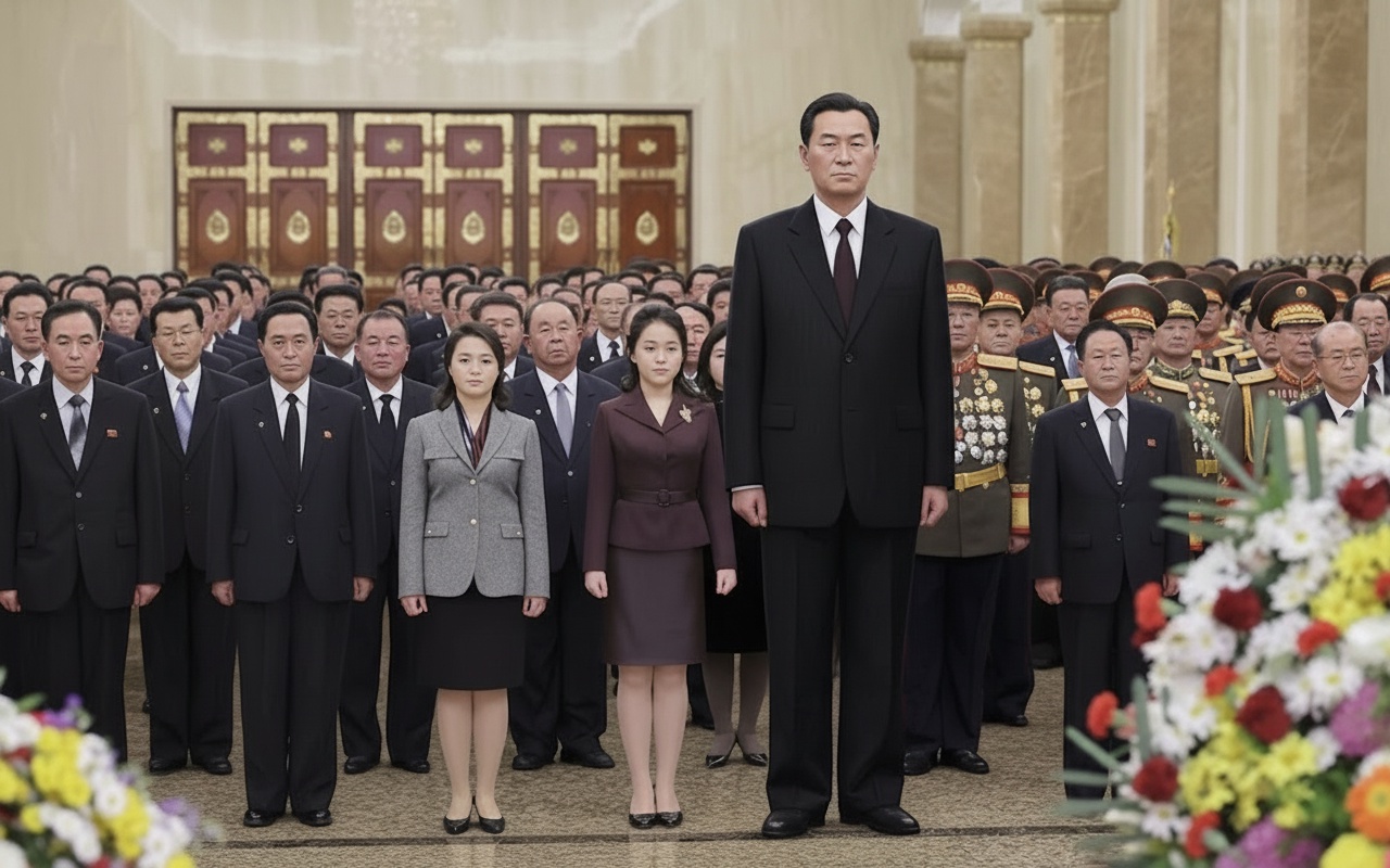 김정은의 딸, 금수산 태양궁전 첫 방문