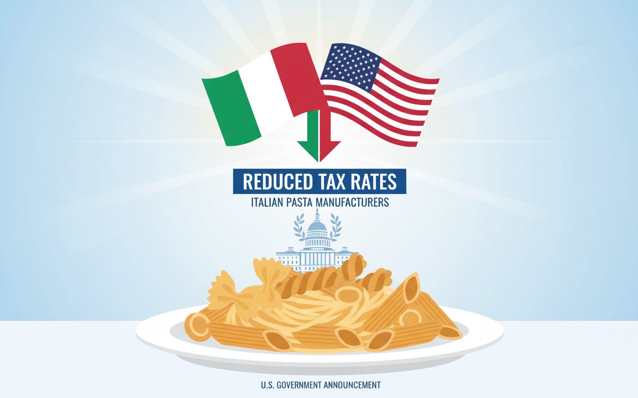 이탈리아 파스타, 트럼프의 90% 세금을 피하다