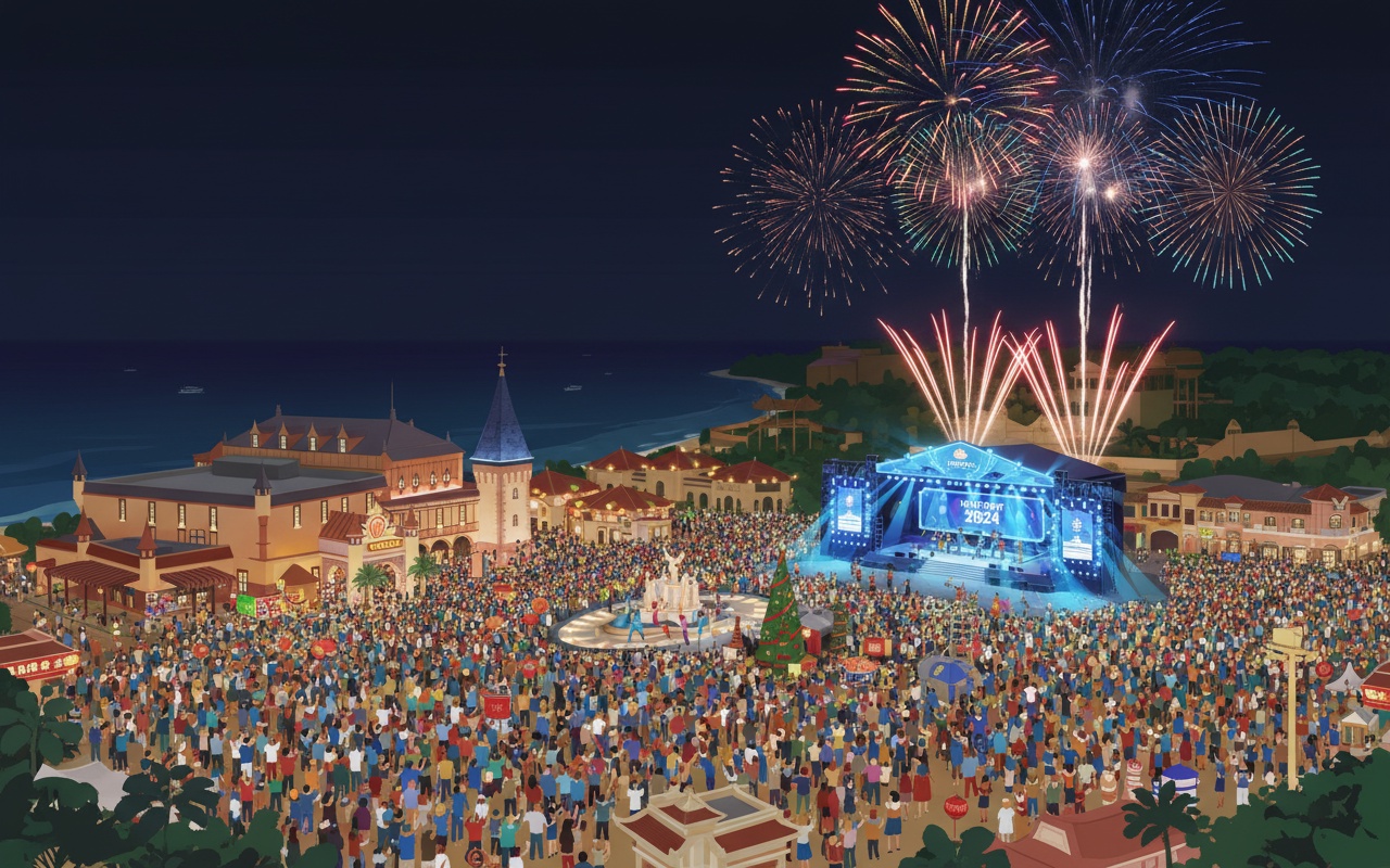 수백만 명이 Vingroup의 명소에서 새해를 맞이하다