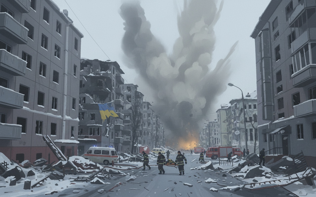 우크라이나, 러시아의 탄도미사일 공격으로 하르키우 중심부 피해 주장