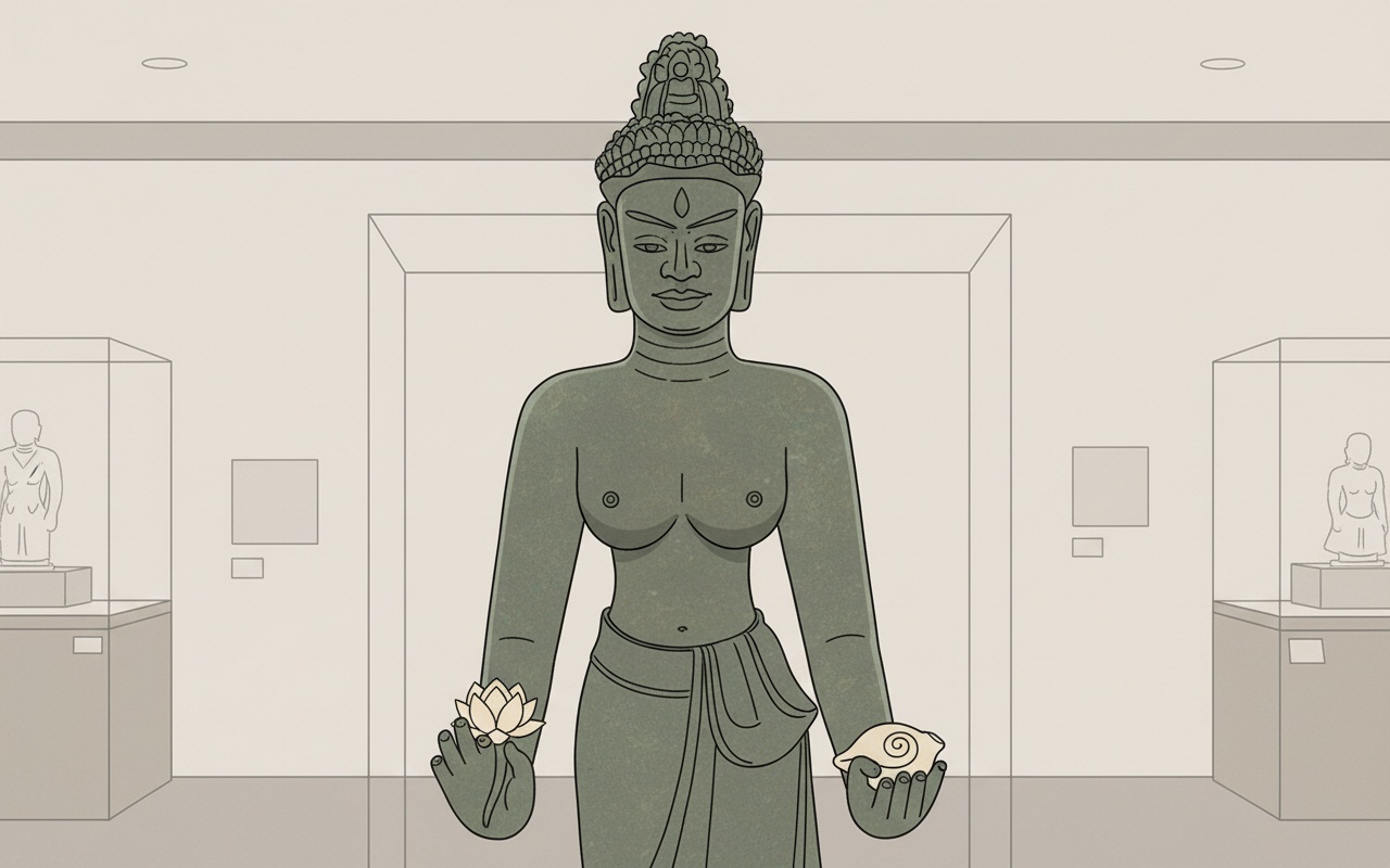 47년의 유랑 끝에 돌아온 타라 보살 동상