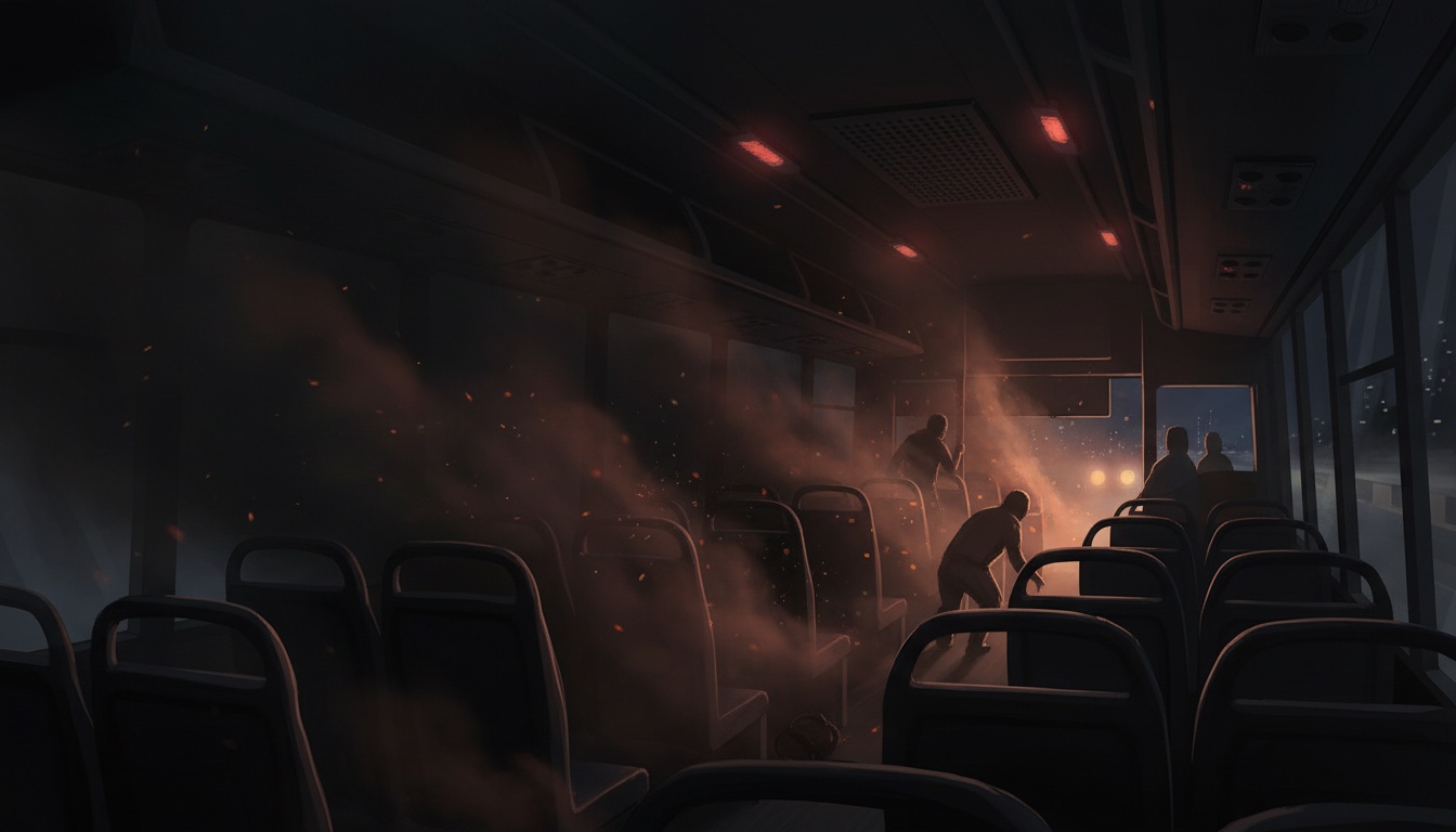 차량 화재로 고립된 남학생 발견의 순간