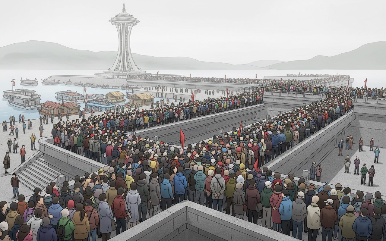 하장, 관광객 중도 포기