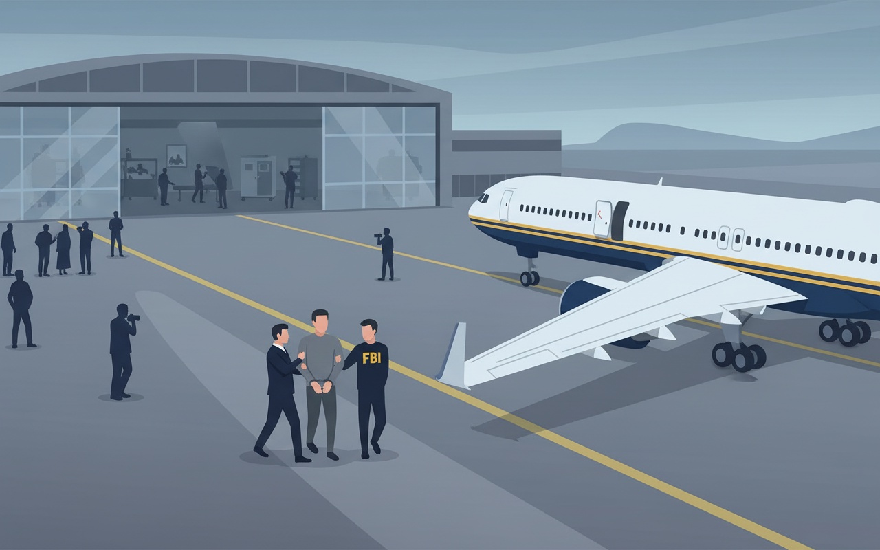 베네수엘라 대통령이 미국 공항으로 압송되는 순간