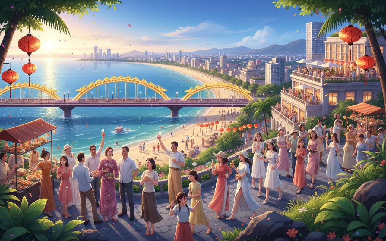 다낭, 하노이와 호치민시를 제치고 설 연휴 국제 관광객 수 1위