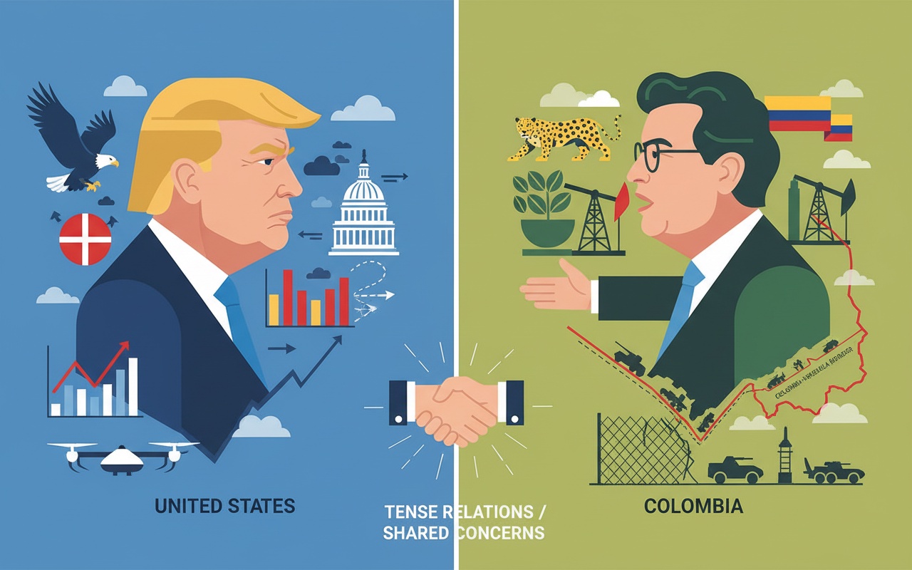 콜롬비아 대통령 - 미국, 베네수엘라 긴장 속에서 언쟁