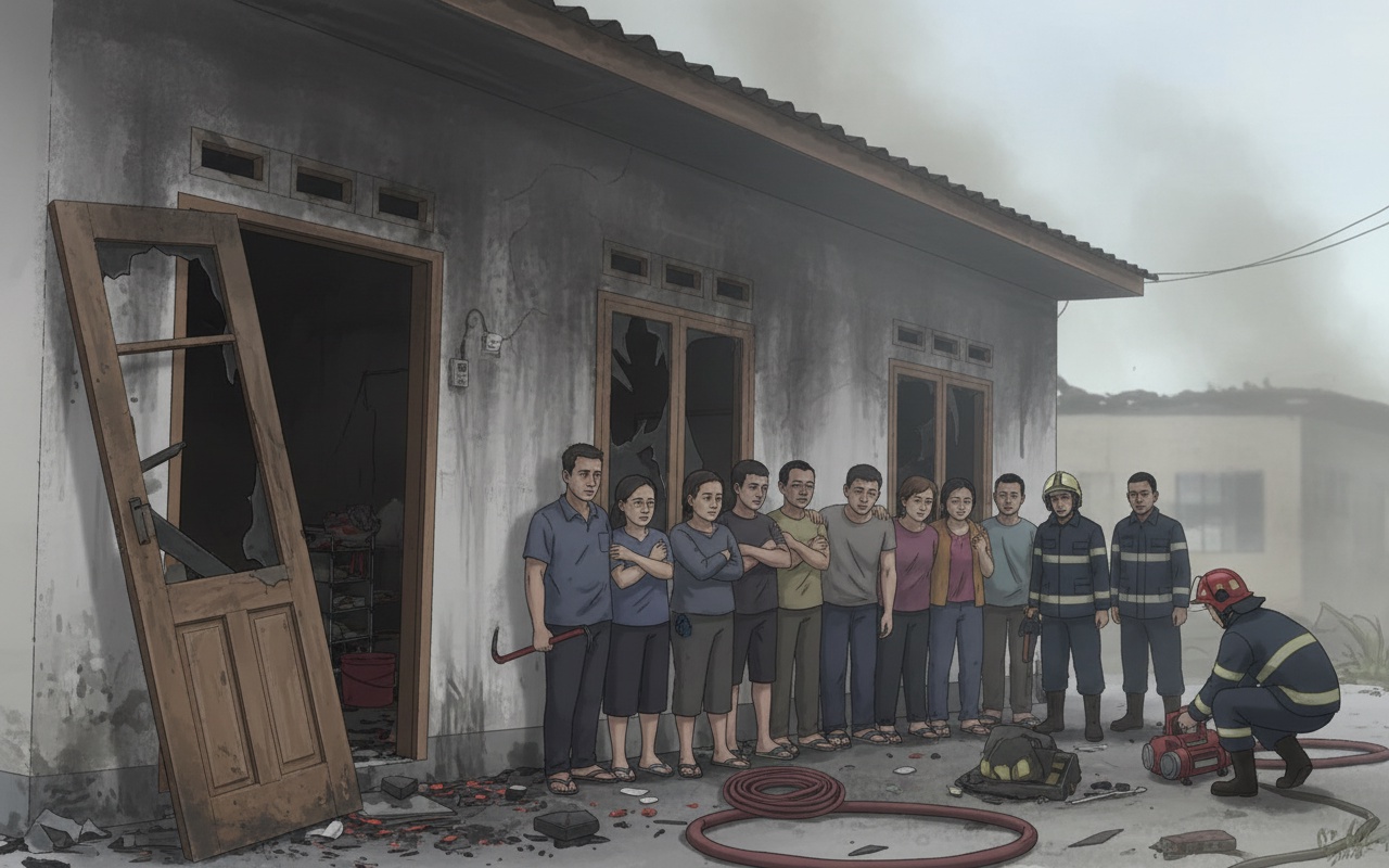 화재로 사망한 두 어린 소녀