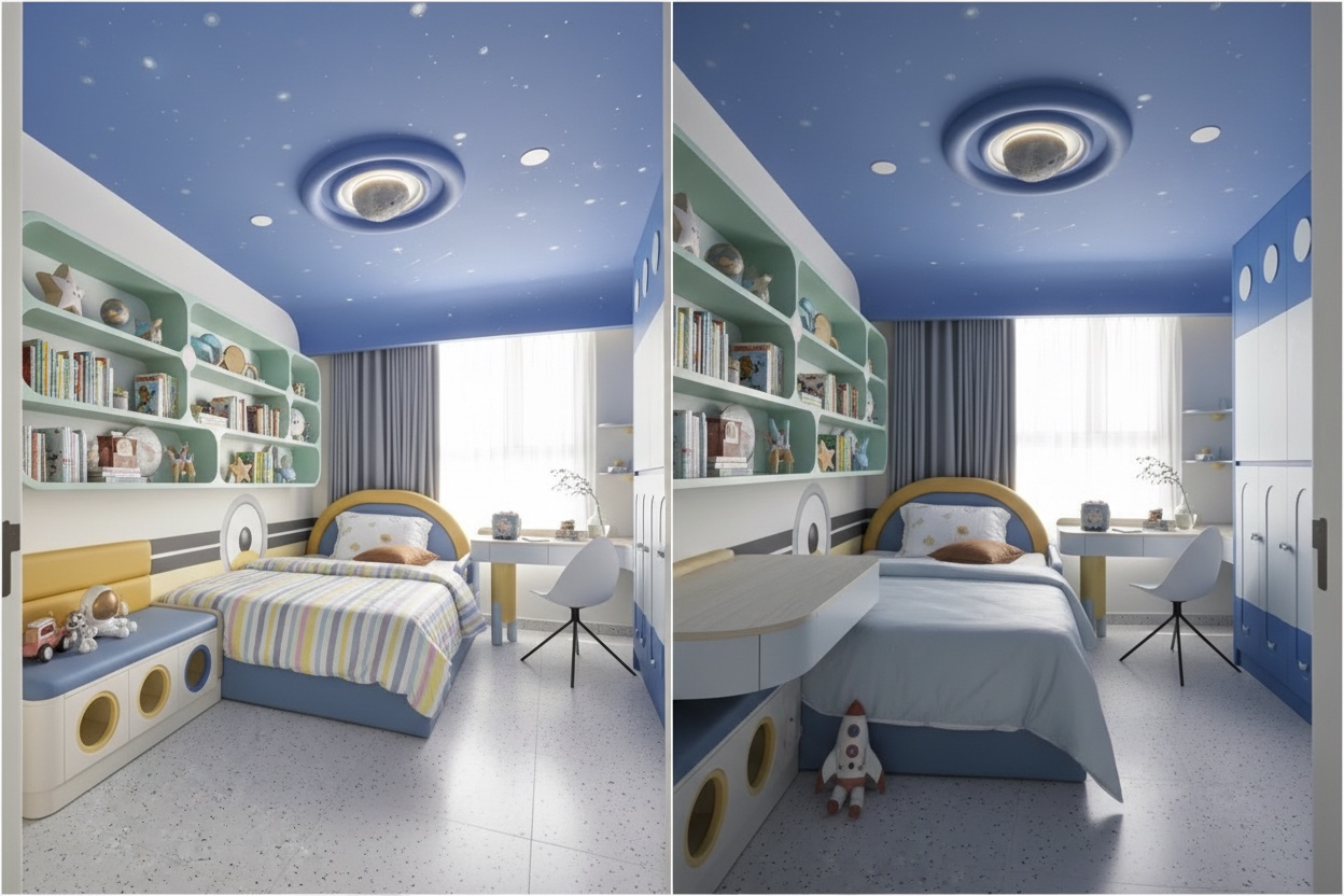 아파트를 위한 어린이 방 편리한 디자인