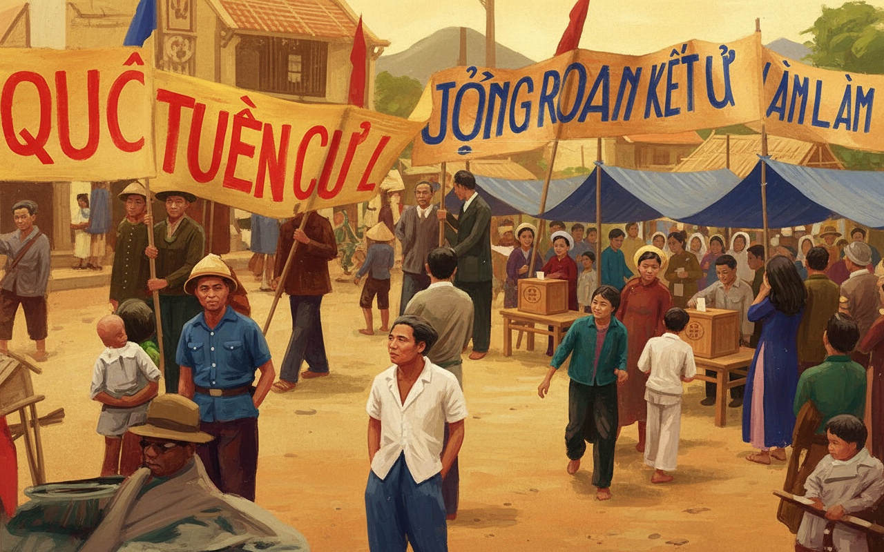 베트남 최초의 총선거 날