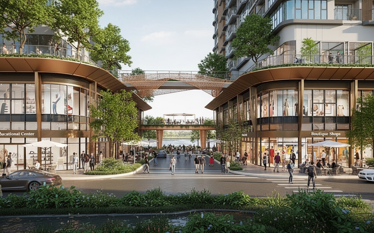 이튼 파크 시그니처의 강변 상업 공간을 위한 4개 구역