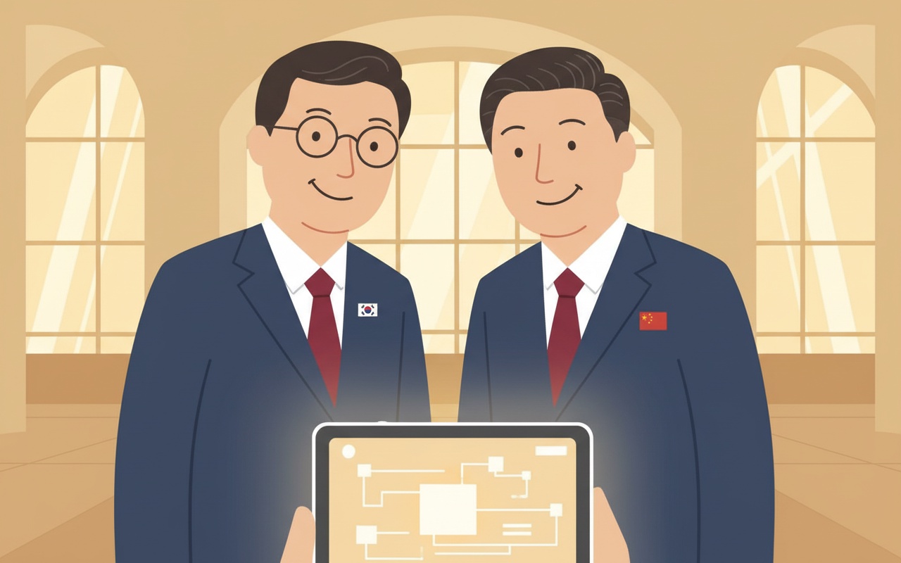 한국 대통령, 시진핑 주석과 셀카 촬영