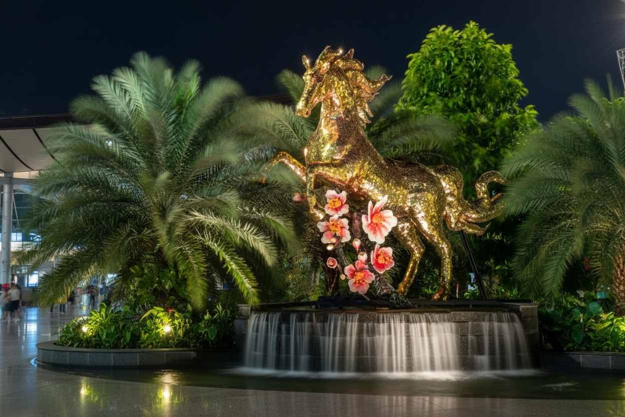 15만 조각으로 완성된 황금 말